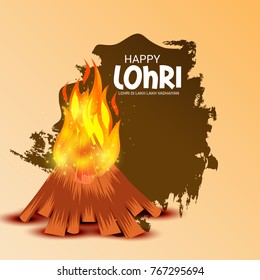 Vector illustration of a Banner for Punjabi Festival of Lohri Celebration.
