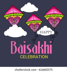 Vector illustration of a Banner for Punjabi New Year Happy Baisakhi.