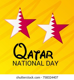 Vector illustration of a Banner for Qatar National Day.