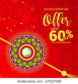 Vector illustration of a Banner for Raksha Bandhan.