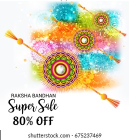 Vector illustration of a Banner for Raksha Bandhan.