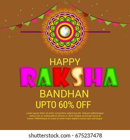 Vector illustration of a Banner for Raksha Bandhan.