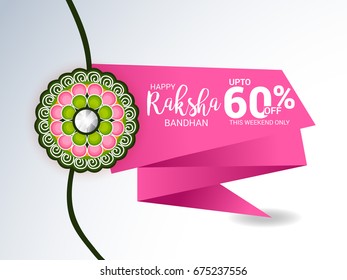 Vector illustration of a Banner for Raksha Bandhan.