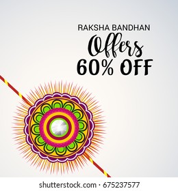 Vector illustration of a Banner for Raksha Bandhan.