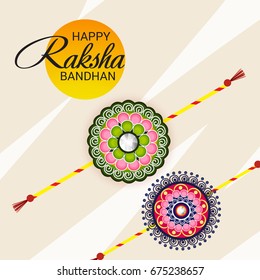 Vector illustration of a Banner for Raksha Bandhan.