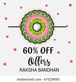 Vector illustration of a Banner for Raksha Bandhan.