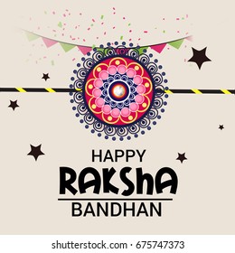 Vector illustration of a Banner for Raksha Bandhan.