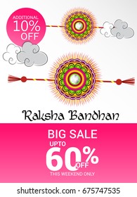 Vector illustration of a Banner for Raksha Bandhan.