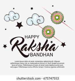 Vector illustration of a Banner for Raksha Bandhan.