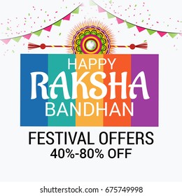 Vector illustration of a Banner for Raksha Bandhan.