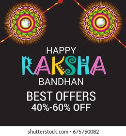 Vector illustration of a Banner for Raksha Bandhan.