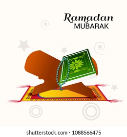 Vector illustration of a Banner for Ramadan Mubarak.