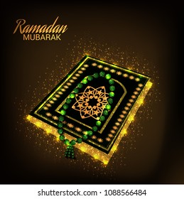 Vector illustration of a Banner for Ramadan Mubarak.
