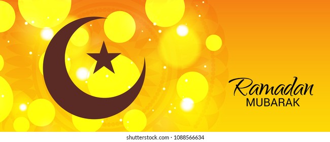 Vector illustration of a Banner for Ramadan Mubarak.
