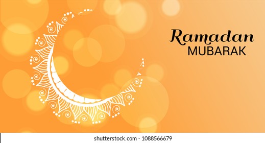 Vector illustration of a Banner for Ramadan Mubarak.