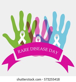 Vector illustration of a Banner for Rare Disease Day.