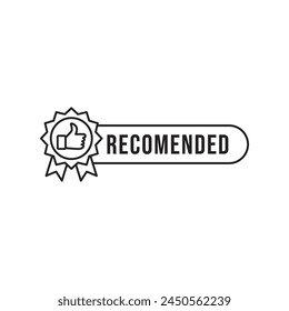 Vector illustration banner recommended vector illustration