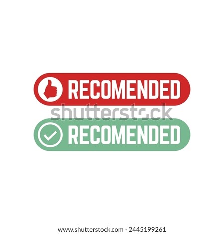 Vector illustration banner recommended vector illustration