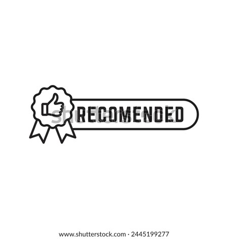 Vector illustration banner recommended vector illustration