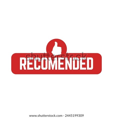 Vector illustration banner recommended vector illustration