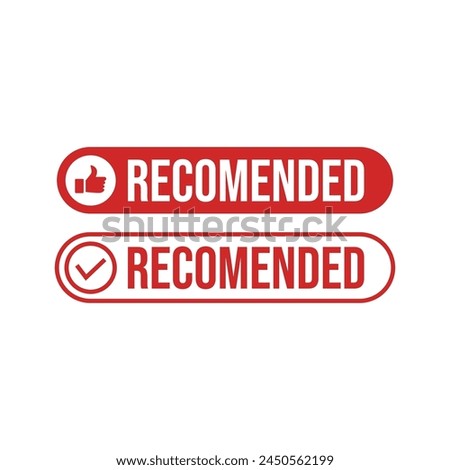 Vector illustration banner recommended vector illustration