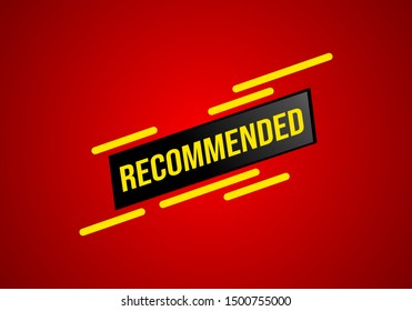 vector illustration banner recommended - eps 10