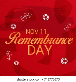 Vector illustration of a Banner for  remembrance day of Canada.