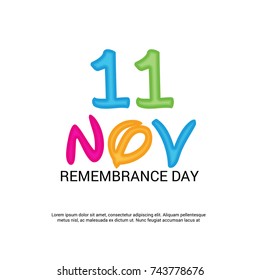 Vector illustration of a Banner for  remembrance day of Canada.