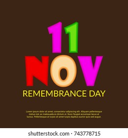 Vector illustration of a Banner for  remembrance day of Canada.