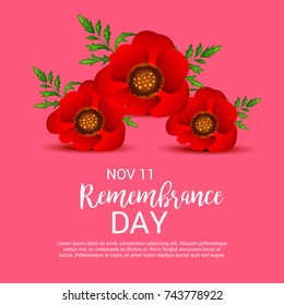 Vector illustration of a Banner for  remembrance day of Canada.