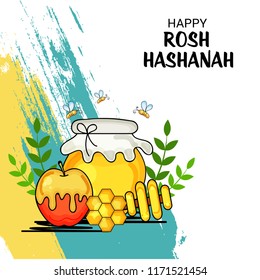 Vector illustration of a Banner for Rosh Hashanah Jewish New Year Holiday.