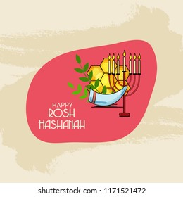 Vector illustration of a Banner for Rosh Hashanah Jewish New Year Holiday.