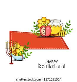 Vector illustration of a Banner for Rosh Hashanah Jewish New Year Holiday.