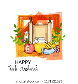 Vector illustration of a Banner for Rosh Hashanah Jewish New Year Holiday.