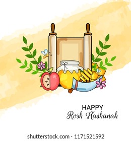 Vector illustration of a Banner for Rosh Hashanah Jewish New Year Holiday.