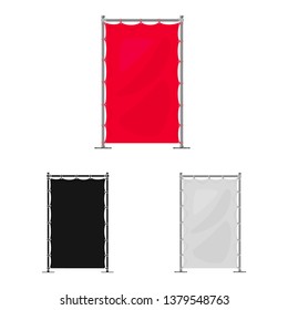 Vector illustration of banner and screen  icon. Collection of banner and wall  stock symbol for web.