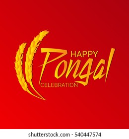 Vector illustration of a Banner For  South Indian harvesting festival Happy Pongal celebration.