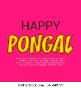 Vector illustration of a Banner For  South Indian harvesting festival Happy Pongal celebration.