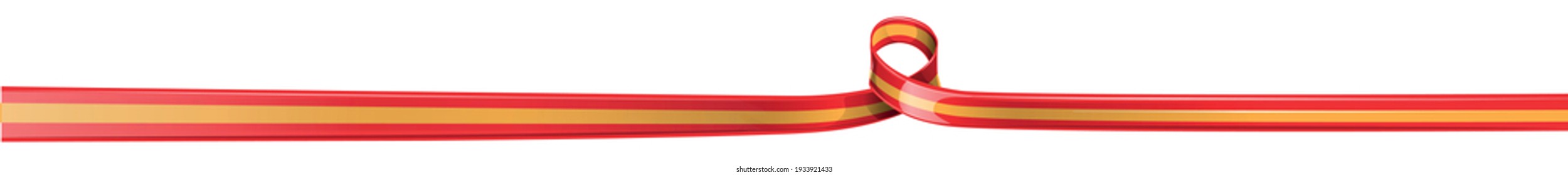 Vector Illustration Banner with spain flag isolated on white background