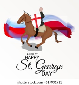 Vector Illustration Of A Banner For St George Day.