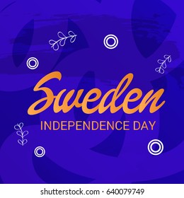 Vector illustration of a Banner for Sweden Independence Day.