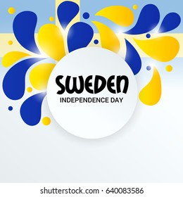 Vector illustration of a Banner for Sweden Independence Day.