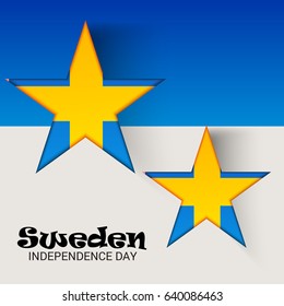 Vector illustration of a Banner for Sweden Independence Day.
