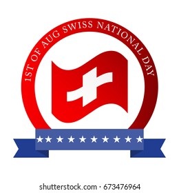 Vector illustration of a Banner for Swiss National Day.