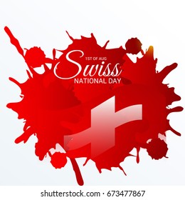 Vector illustration of a Banner for Swiss National Day.