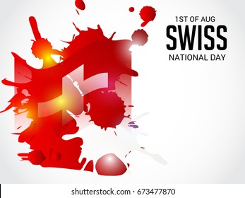 Vector illustration of a Banner for Swiss National Day.