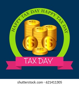 Vector illustration of a Banner for Tax Day.