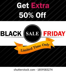 vector illustration of Banner template background for Black Friday Sale and Promotion