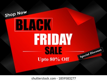vector illustration of Banner template background for Black Friday Sale and Promotion