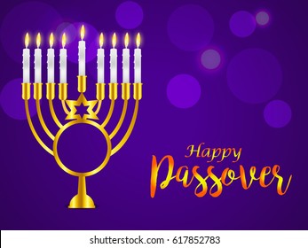 Vector illustration of a Banner for traditional jewish holiday Happy Passover.